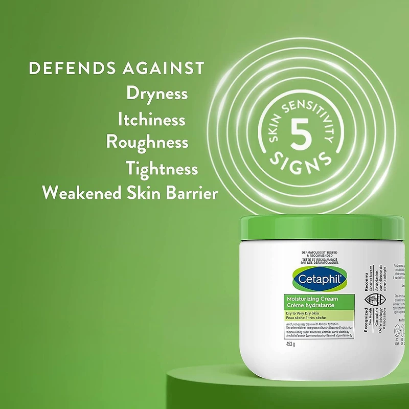 Cetaphil Moisturizing Cream | Non-Greasy, Hydrating Moisturizer for Dry to Very Dry, Sensitive Skin | Provides 48-Hour Hydration | Dermatologist Recommended