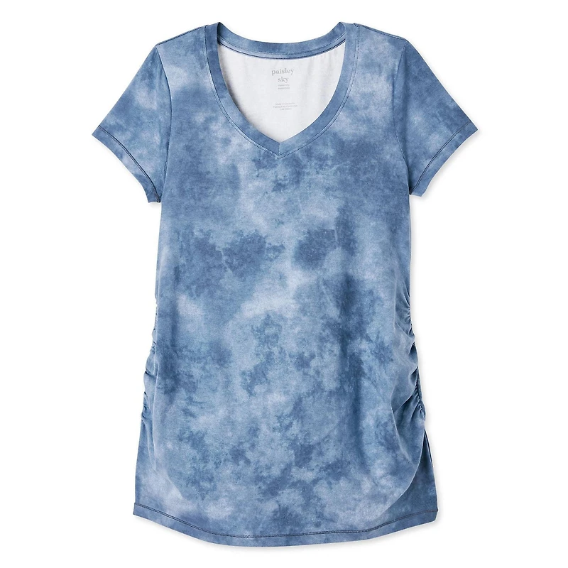 Paisley Sky Maternity Basic V-Neckline Tee