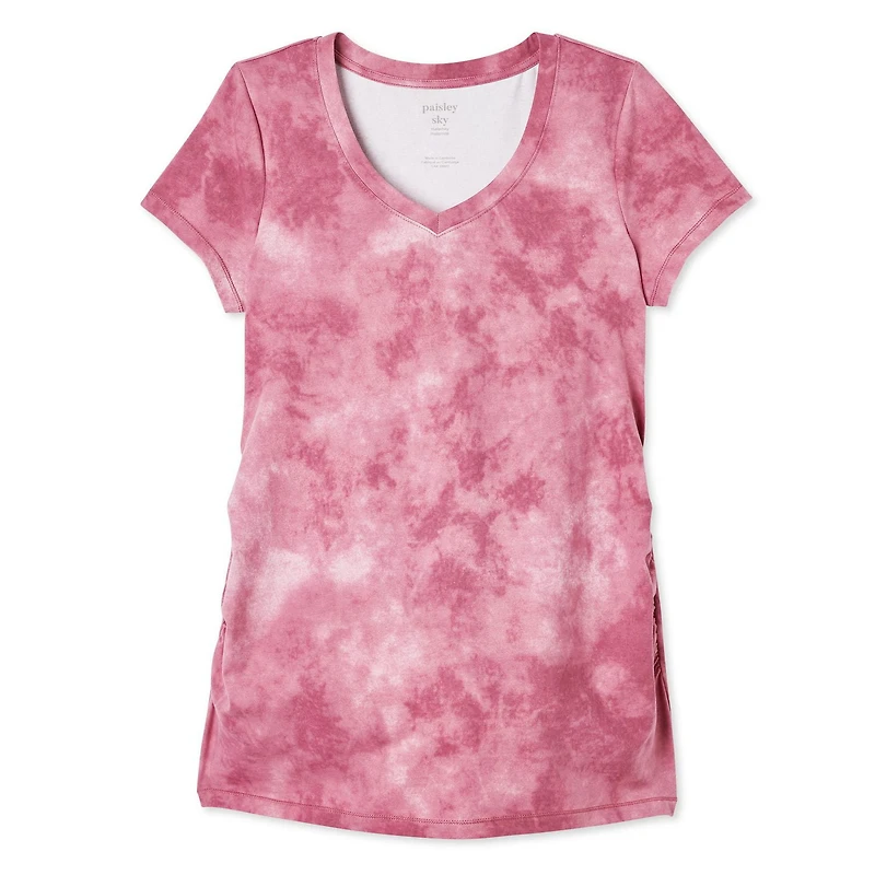 Paisley Sky Maternity Basic V-Neckline Tee