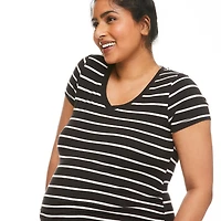 T-shirt de base avec encolure en V Paisley Sky Maternit