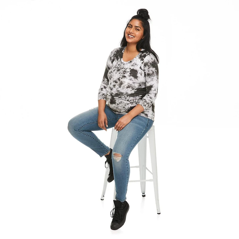 Tunique à manches longues Paisley Sky Maternité