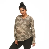 Paisley Sky Maternity Oversized High-Low Hem Top