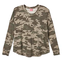 Paisley Sky Maternity Oversized High-Low Hem Top