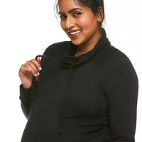 Paisley Sky Maternity Cowl Neckline Sweatshirt