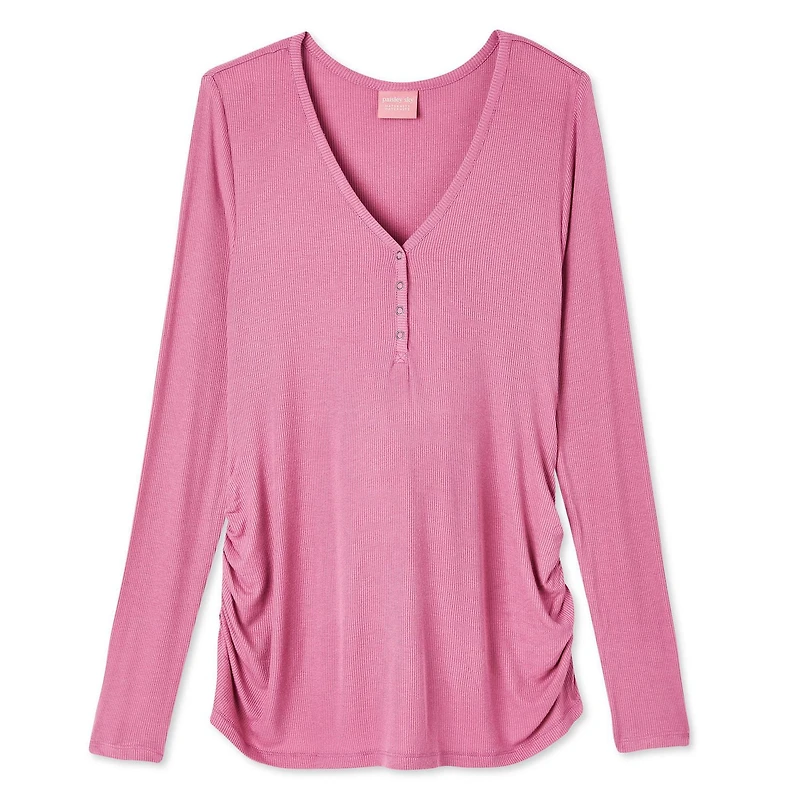 T-shirt henley à manches longues Paisley Sky Maternit