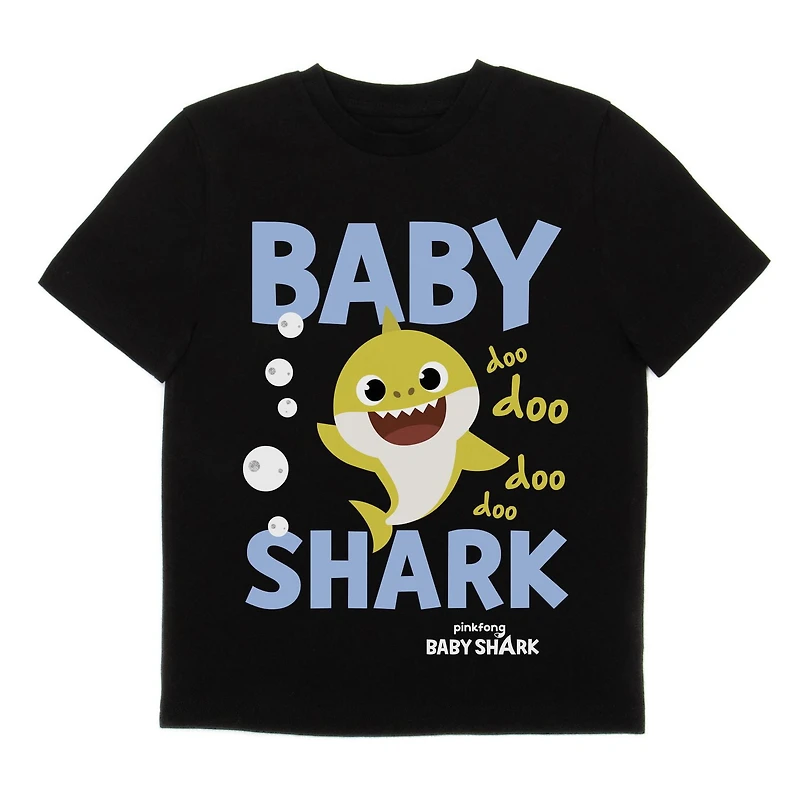Baby Shark T-shirt à manches courtes pour garçon en bas âge