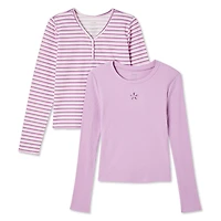 George Girls' Long Sleeve Tees 2-Pack