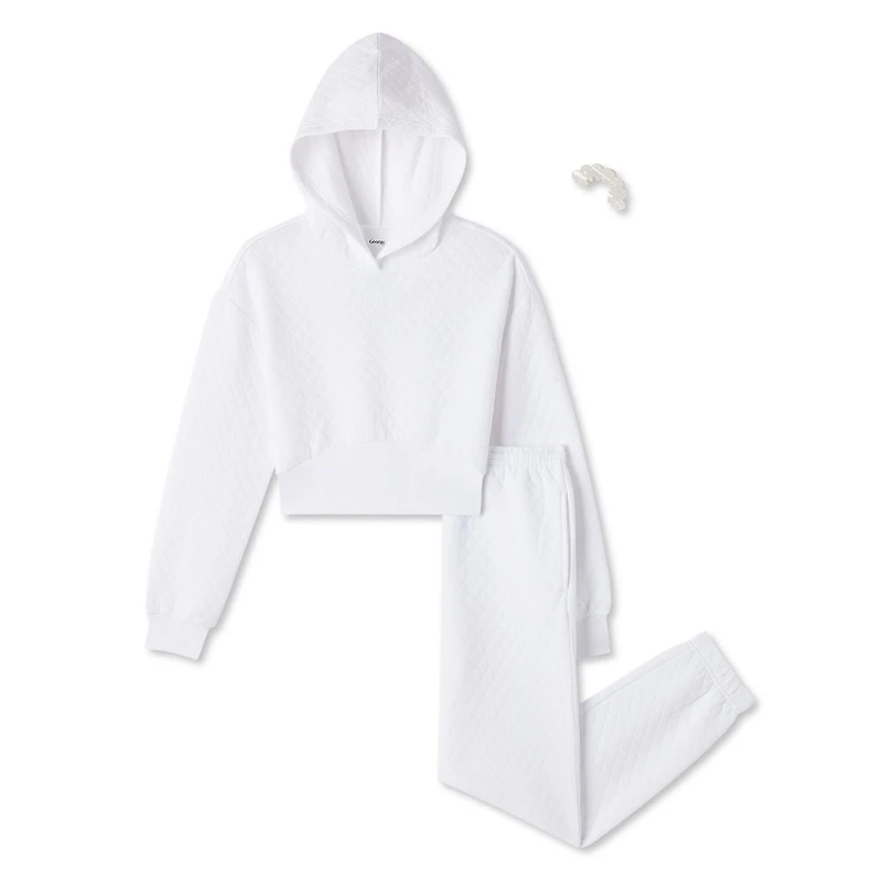 Ensemble 2 pièces avec haut enfilable en molleton piqué George pour filles