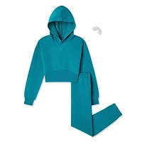 George Girls' Quilted Fleece Popover 2-Piece Set