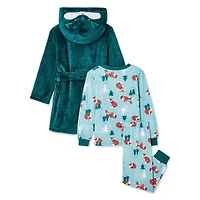George Toddler Boys' Pajama and Robe 3-Piece Set