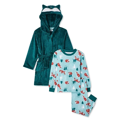 George Toddler Boys' Pajama and Robe 3-Piece Set