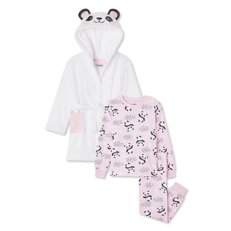 Ensemble 3 pièces avec pyjama et robe de chambre George pour petites filles