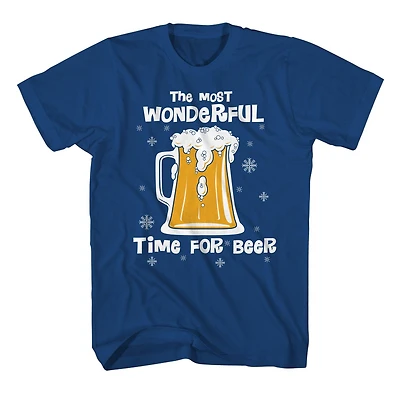 George Mens Ugly Christmas Sweater Holiday Tee - Wonderful Beer