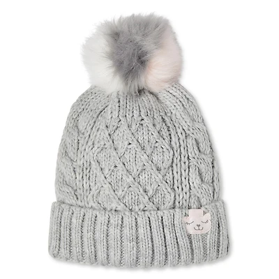 Tuque islandaise avec pompon George pour filles