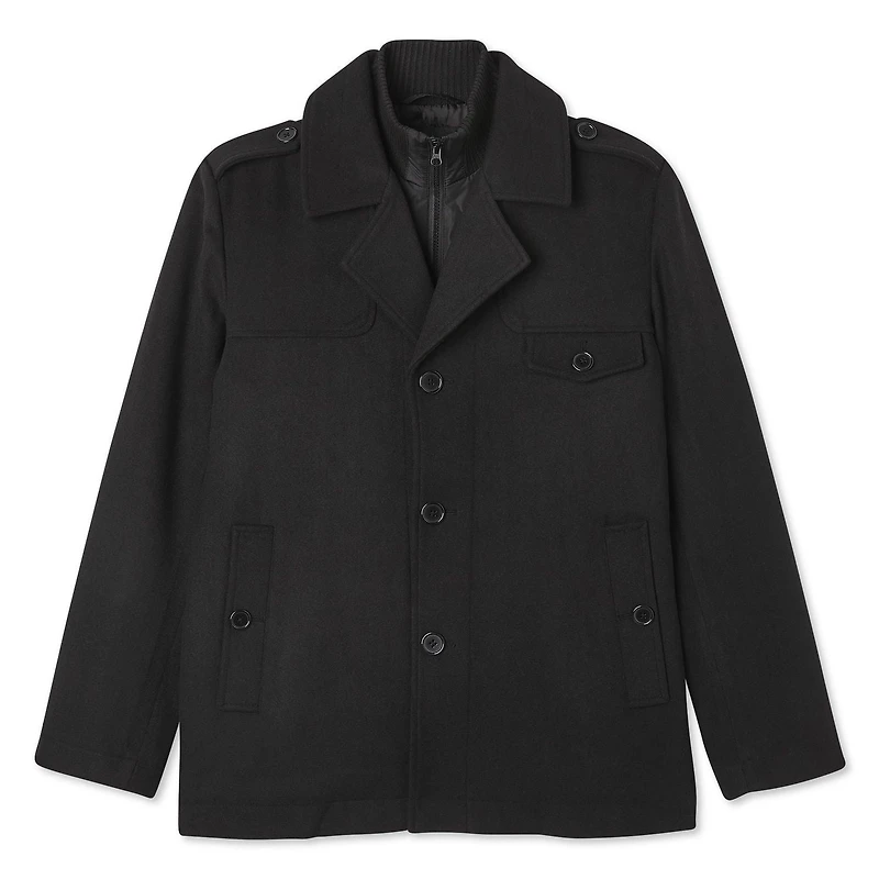 Manteau en mélange de laines George pour hommes