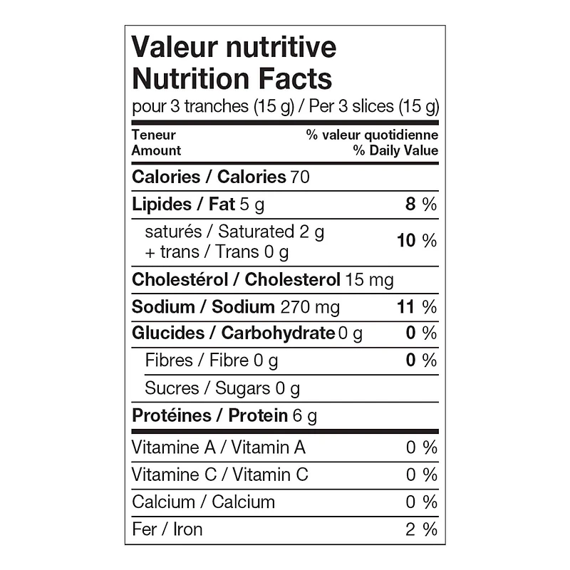 Bacon original tout cuit Lafleur Quantité volumétrique : 90 g