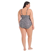 Krista Plus Maillot de bain une pièce à volants et encolure dégagée pour femme