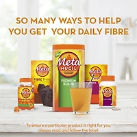 Fibres Metamucil MultiSanté 3 en 1! Supplément de fibres en poudre, sans sucre saveur d’orange, 425 g