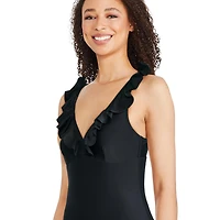 George Women's Ruffle Swimsuit 1-Piece