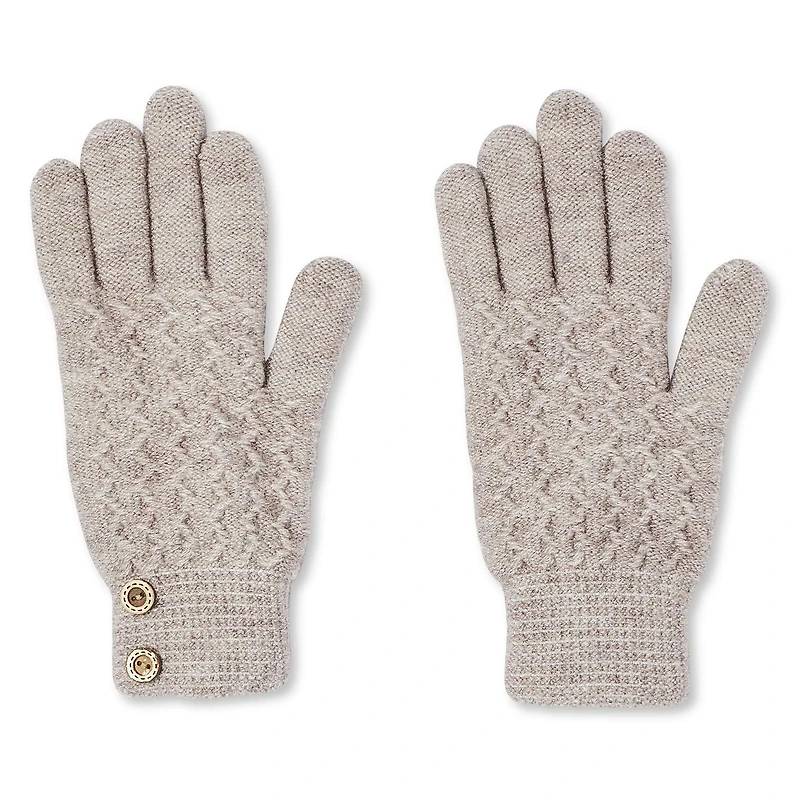 Gants avec motif de boutons George pour femmes