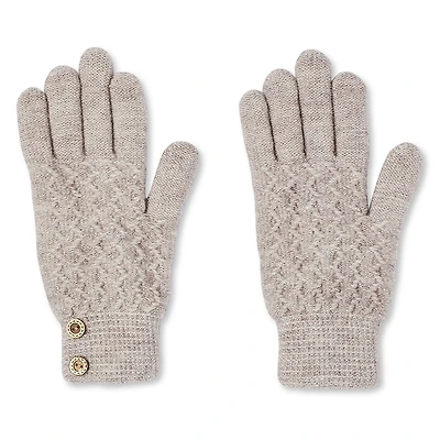 Gants avec motif de boutons George pour femmes