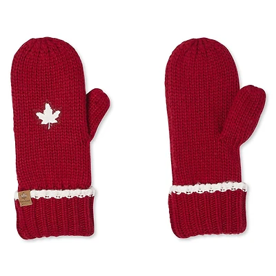 Canadiana Unisex Shaker Stitch Mittens