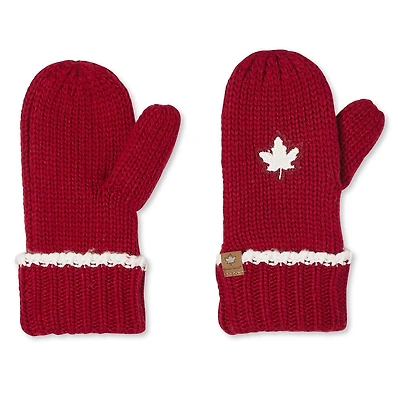 Mitaines avec couture Shaker Canadiana pour filles