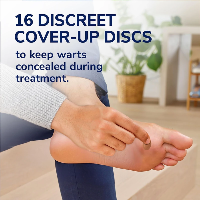 Dr. Scholl's Plantar Wart Remover Gel, 16 Count Cover-up Discs