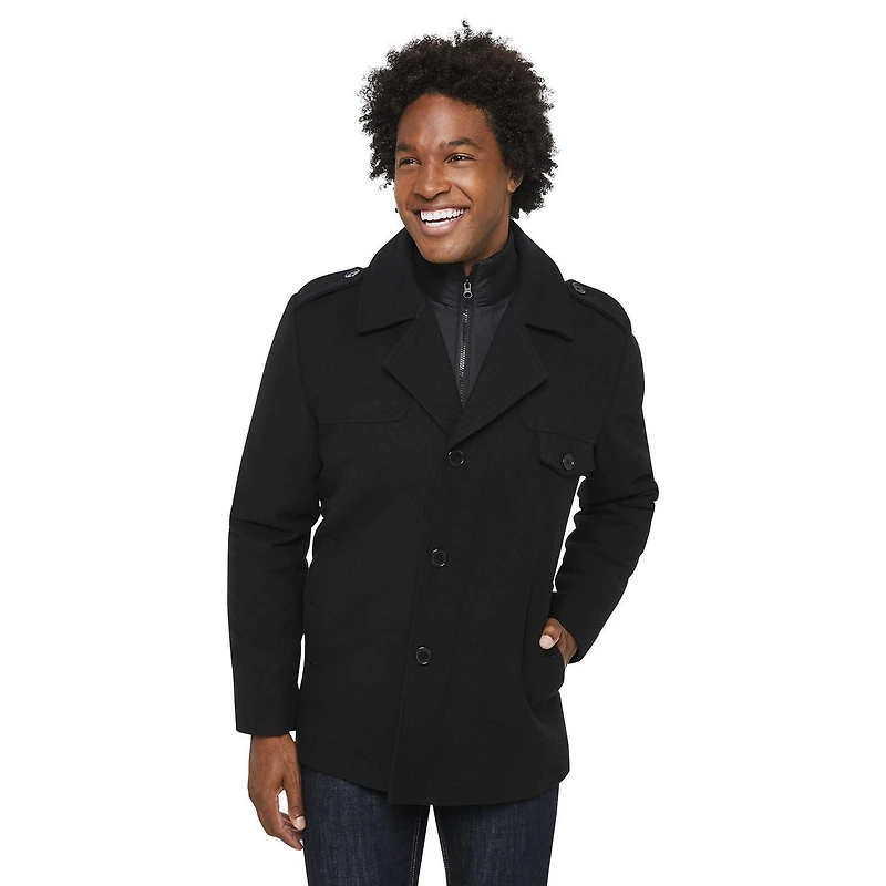 Manteau en mélange de laines George pour hommes
