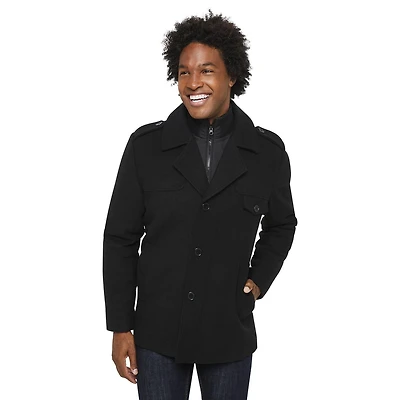 Manteau en mélange de laines George pour hommes