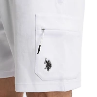 U.S. Polo Assn. Men's Bonded Interlock Jogger Short with Zip Pocket