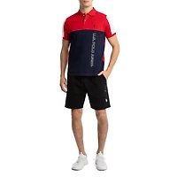U.S. Polo Assn. Short de Jogging en Interlock Contrecollé Avec Poche Zippée Pour Hommes Short de Jogging pour Homme Avec Poche Zippée