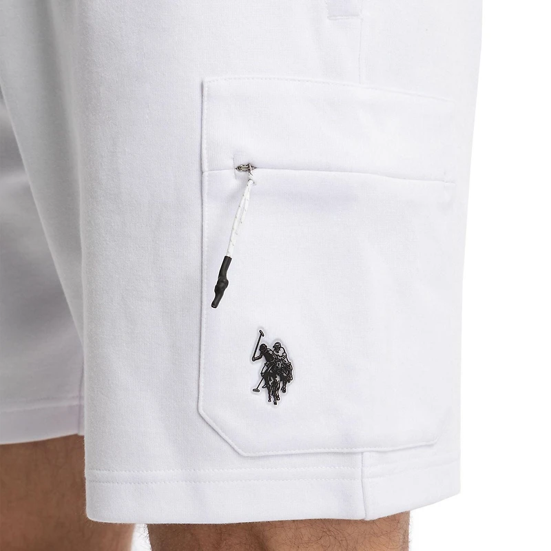 U.S. Polo Assn. Short de Jogging en Interlock Contrecollé Avec Poche Zippée Pour Hommes Short de Jogging pour Homme Avec Poche Zippée