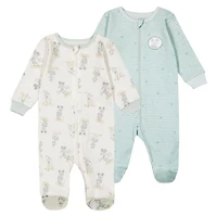 Disney Mickey Mouse Organic Cotton 2pc Footed Sleeper Set for Boys, SIZE: 0M - 6/12M