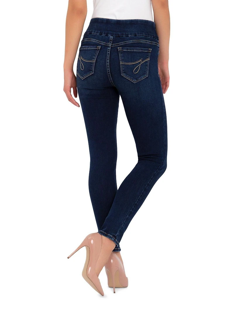 Jordache Women's Wide Waist Band Pull On Legging