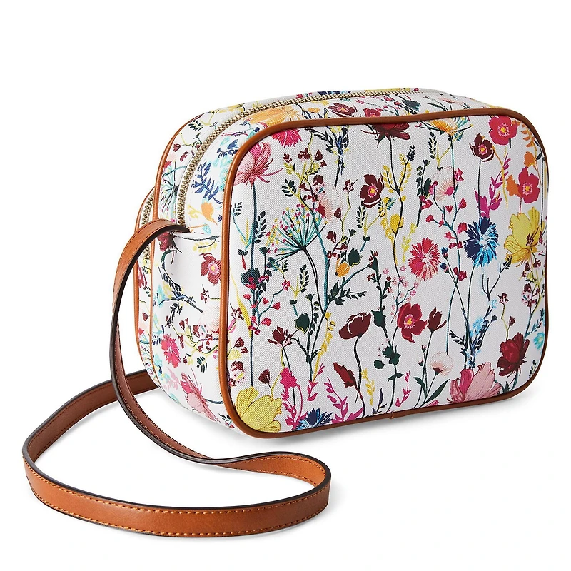 Time and Tru Women's Camera Crossbody Bag with Tassel
