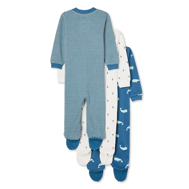 Lot de 3 grenouillères George pour bébés garçons