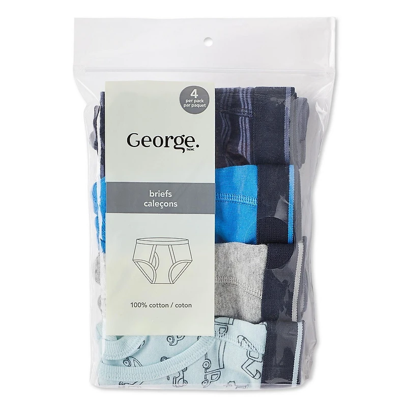 George Toddler Boys' Briefs 4-Pack, Sizes 2T/3T-4T