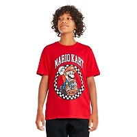 T-shirt à manches courtes Mario Kart pour garçons Tailles TP–TG