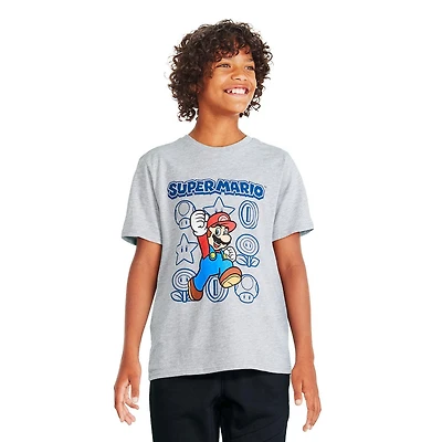 Super Mario Bros. Boys' Short Sleeve Tee, Sizes XS-XL