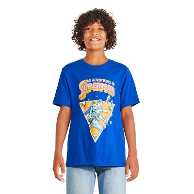 Superman Boys' Short Sleeve Tee, Sizes XS-XL