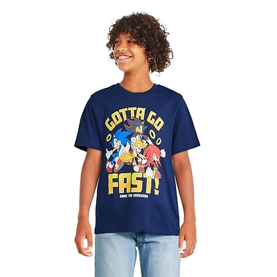 Sonic the Hedgehog Boys' Short Sleeve Tee, Sizes XS-XL