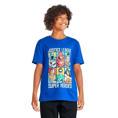 Justice League Boys' Short Sleeve Tee, Sizes XS-XL