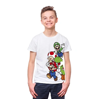 Super Mario Boys Group Short Sleeve T-Shirt