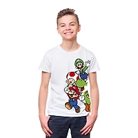 Super Mario Boys Group Short Sleeve T-Shirt
