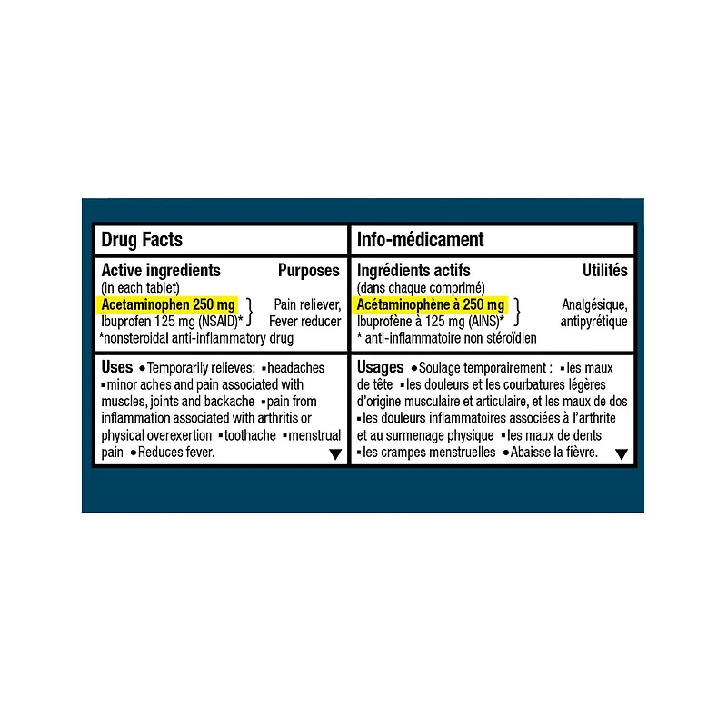 ADVIL Plus acétaminophène caplets, 36 Count