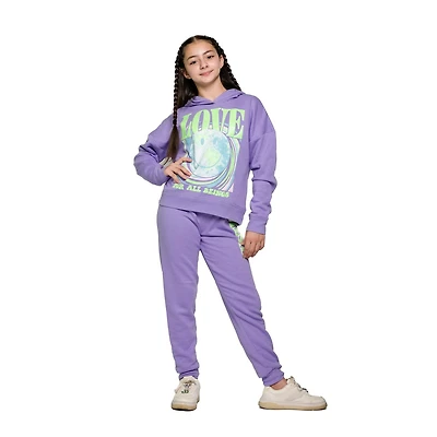 Justice Girls Smiley Swirl Long Sleeve Hoodie