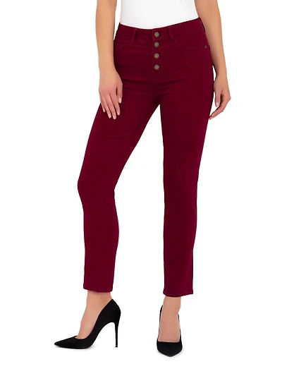 Jordache Women's Button Front Skinny