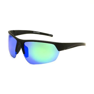 Lunettes de soleil noir mat Athletic Works avec verres polarisés Revo verts