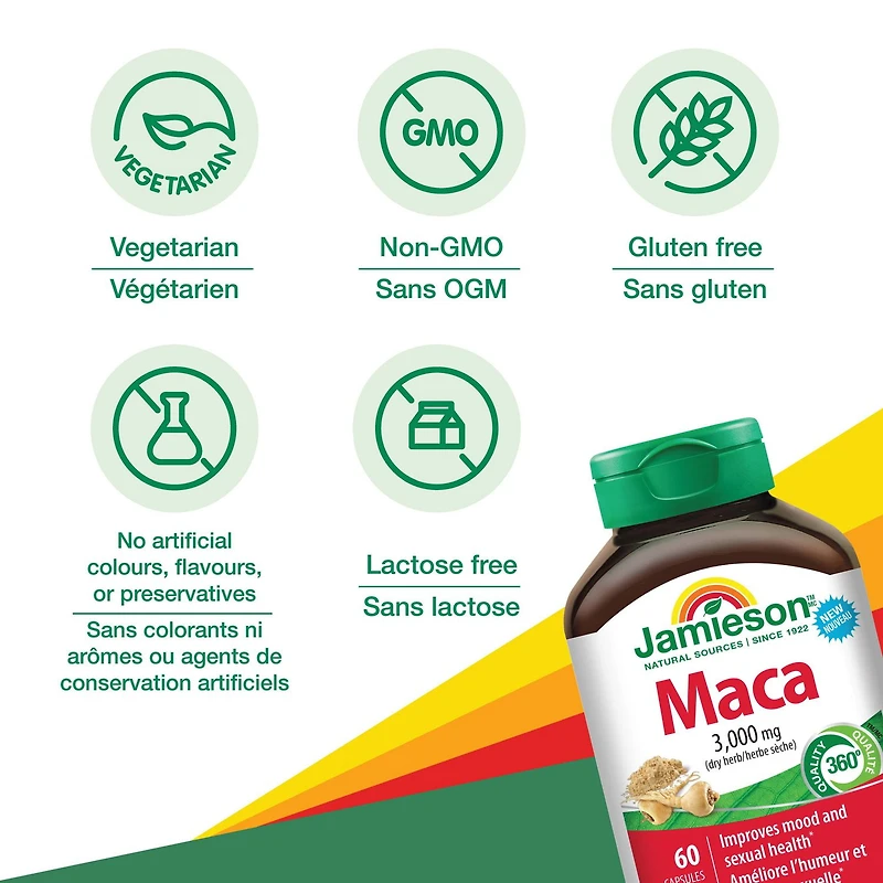 Jamieson Maca 3,000 mg, 60 Capsules 60 Capsules